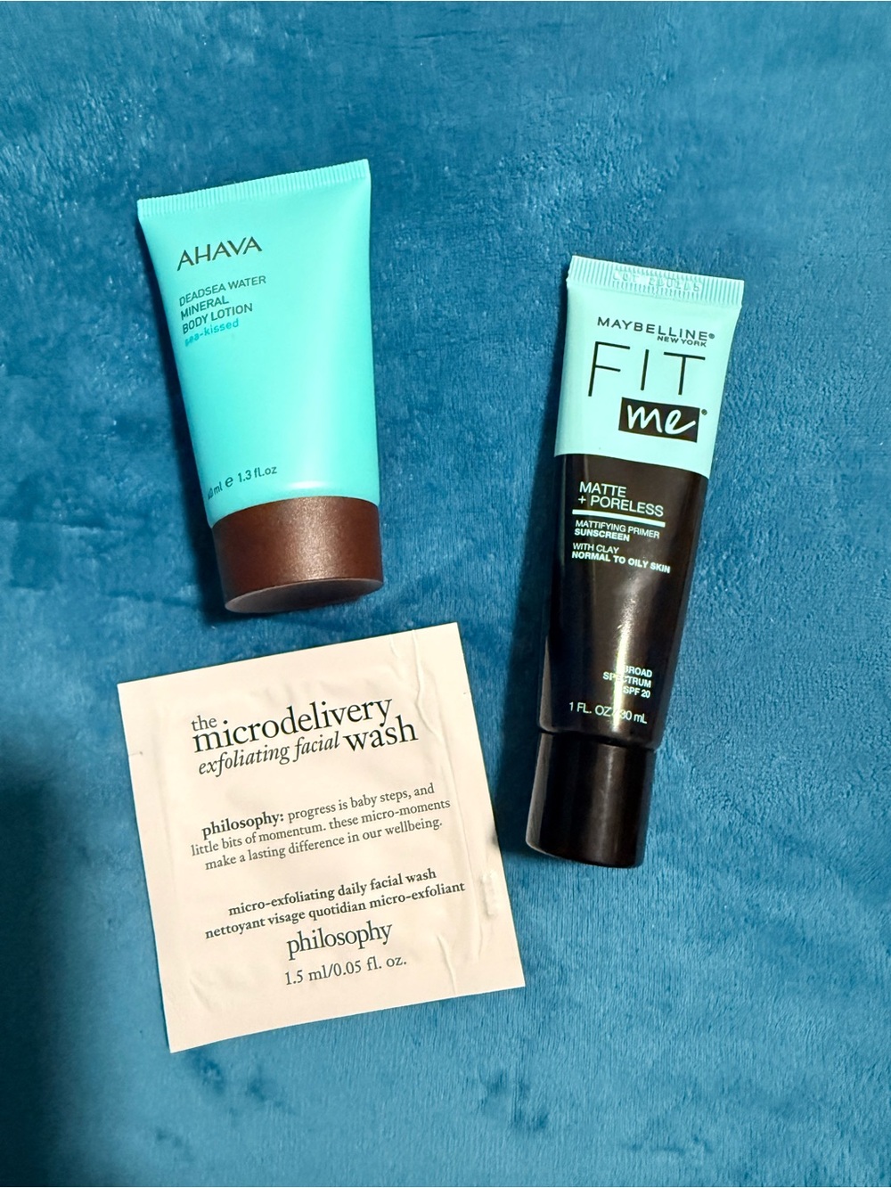 Bundle AHAVA, Philosophy, and Maybelline makeup samples